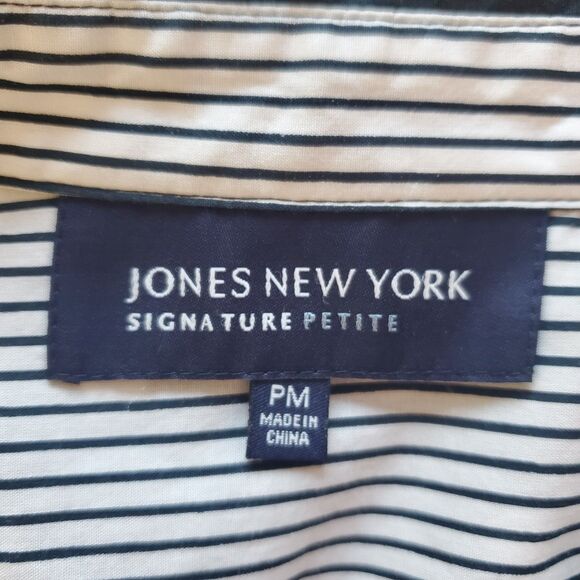 Jones New York Black Polkadot Button-Up Shirt - Picture 7 of 8